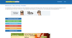 Desktop Screenshot of mahabharataonline.com