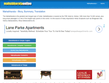 Tablet Screenshot of mahabharataonline.com